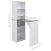 Dinelu Bartisch mit Schrank, weiß, 115x59x200cm