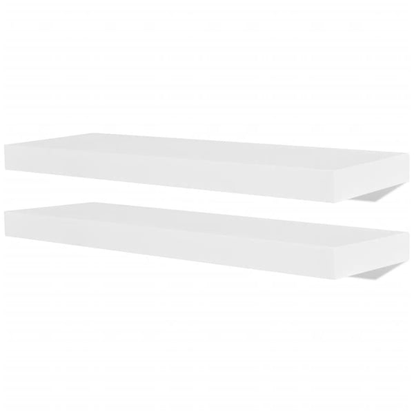 Weißes Wandregal Mardari 60cm (4 Stück)