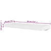 Weißes Wandregal Mardari 60cm (4 Stück)