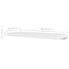 Weißes Wandregal Mardari 80cm (4 Stück)