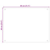 Spritzschutz Ikovics 80x60cm, transparent (ESG-Glas)