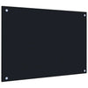 Schwarzer Küchenspritzschutz Ikovics 70x50cm (Hartglas)