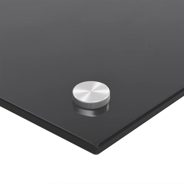 Schwarzer Küchenspritzschutz Ikovics 70x50cm (Hartglas)