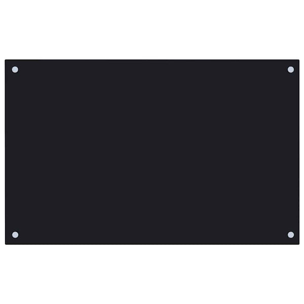 Schwarzer Küchenspritzschutz Ikovics 80x50cm (ESG-Glas)