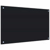 Schwarzer Küchenspritzschutz Ikovics 80x50cm (ESG-Glas)