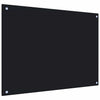 Schwarzer Küchenspritzschutz Ikovics 80x60cm (Hartglas)