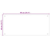 Spritzschutz Glas Ikovics 90x40cm schwarz (ESG)