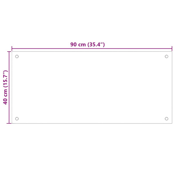 Spritzschutz Glas Ikovics 90x40cm schwarz (ESG)