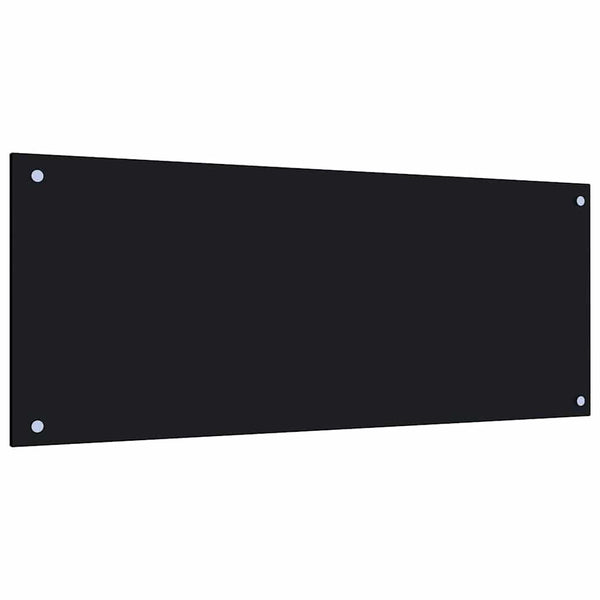Schwarzer Küchenspritzschutz Ikovics 100x40cm (gehärtetes Glas)