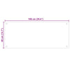 Schwarzer Küchenspritzschutz Ikovics 100x40cm (gehärtetes Glas)