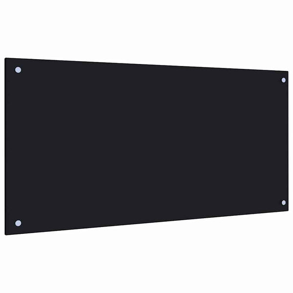 Musta keittiön roiskesuoja Ikovics 100x50cm (karkaistu lasi)