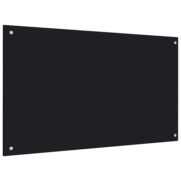 Spritzschutz Ikovics 100x60cm, gehärtetes Glas, Schwarz