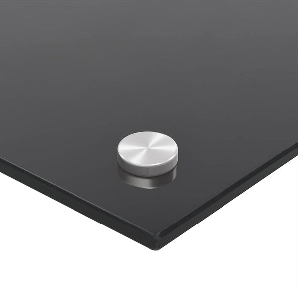 Spritzschutz Ikovics 100x60cm, gehärtetes Glas, Schwarz
