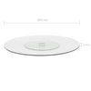 Transparenter drehbarer Servierteller Catinel 60cm (gehärtetes Glas)