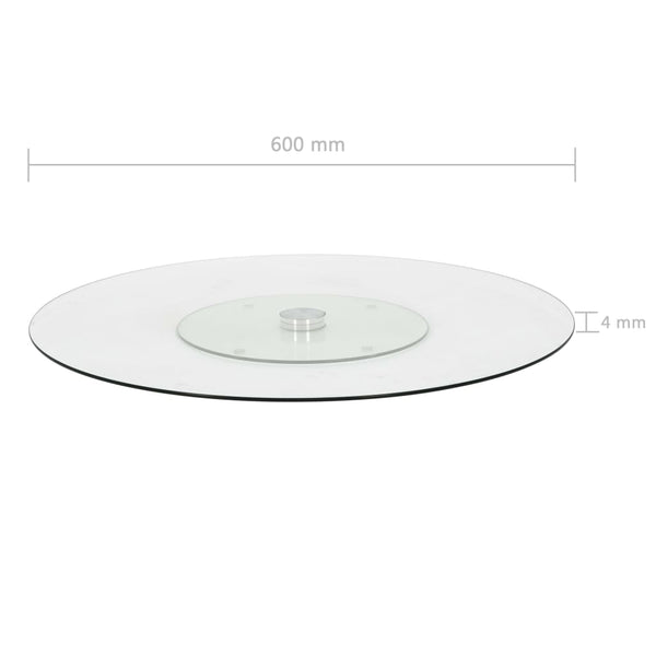 Transparenter drehbarer Servierteller Catinel 60cm (gehärtetes Glas)