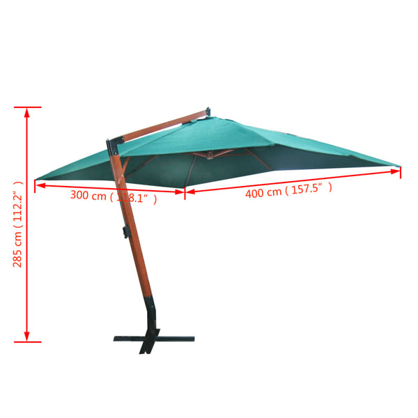 Grüner Ampelschirm Sefcadin 300x400cm
