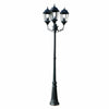 Dunkelgrün/Schwarz Brighton Gartenlaternenpfahl Hildelgarde 230cm (3-flammig)