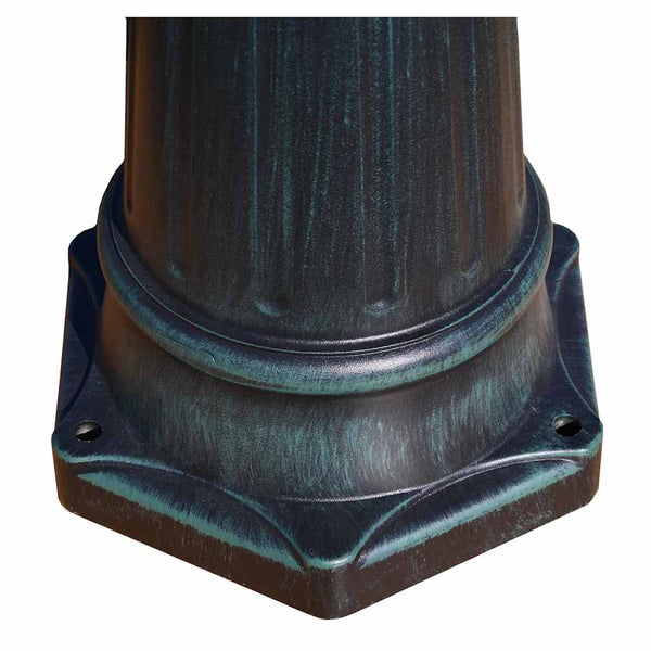 Dunkelgrün/Schwarz Brighton Gartenlaternenpfahl Hildelgarde 230cm (3-flammig)
