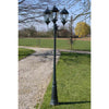 Dunkelgrün/Schwarz Brighton Gartenlaternenpfahl Hildelgarde 230cm (3-flammig)
