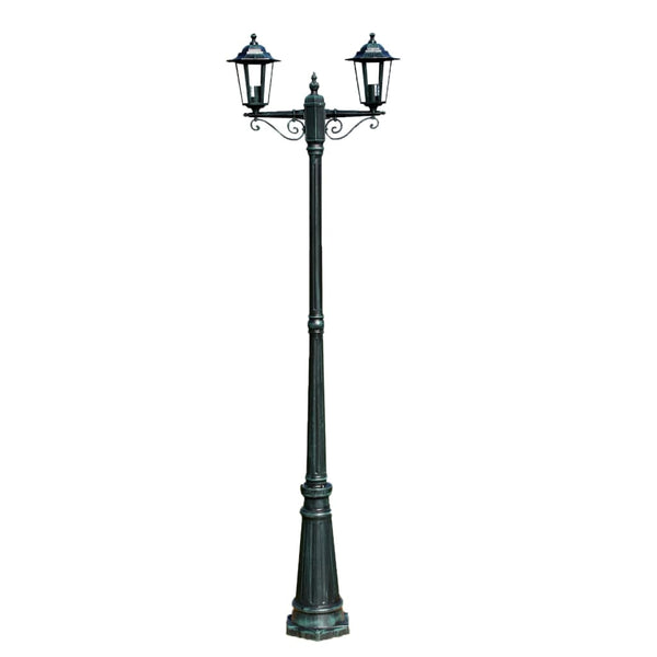 Dunkelgrüner Preston Garten-Mast Kozbacher Höhe 215cm (2 Laternen)