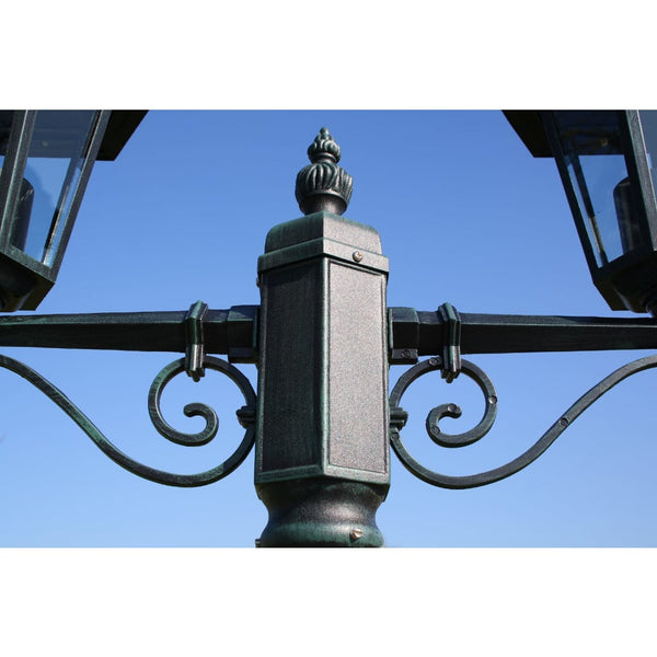 Dunkelgrüner Preston Garten-Mast Kozbacher Höhe 215cm (2 Laternen)