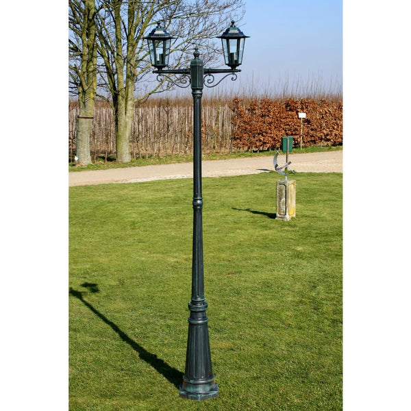Dunkelgrüner Preston Garten-Mast Kozbacher Höhe 215cm (2 Laternen)