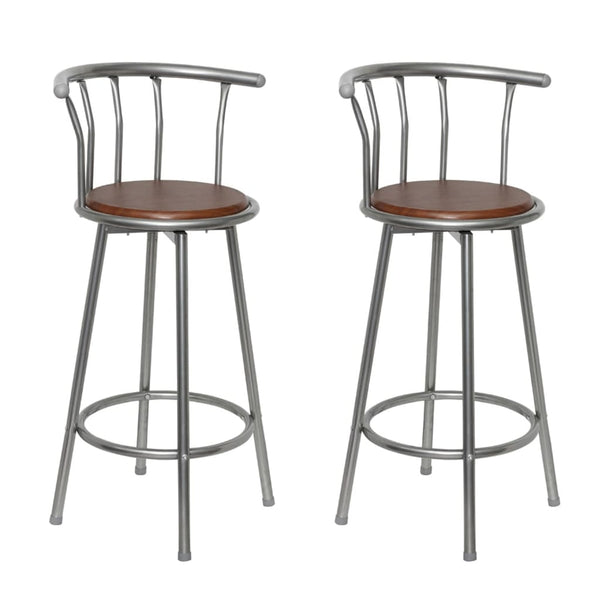 Braune Barhocker San Marino Wilma (2 Stk. Stahl)