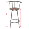 Braune Barhocker San Marino Wilma (2 Stk. Stahl)
