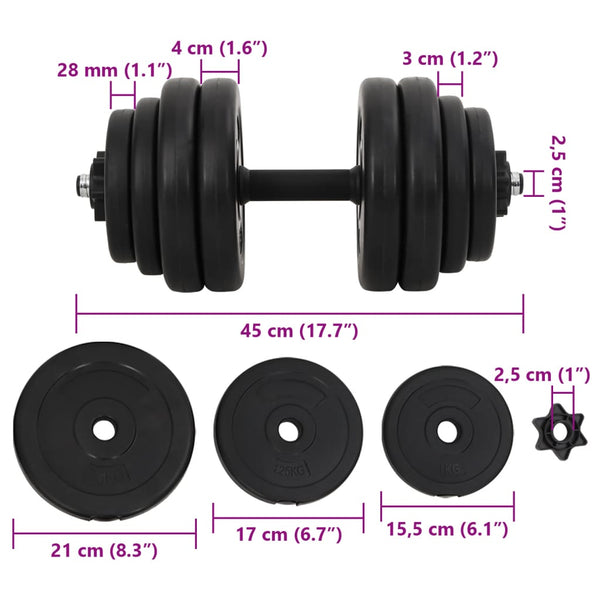 1 x Hantel 15 kg