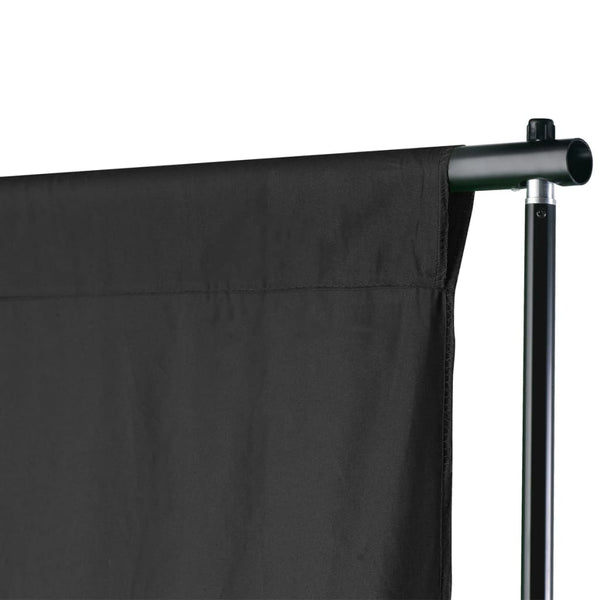 Fotohintergrundsystem 600x300 cm Schwarz