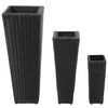 Schwarze Hochbeete von Taub (3 Stück Polyrattan)