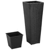 Schwarze Hochbeete von Taub (3 Stück Polyrattan)