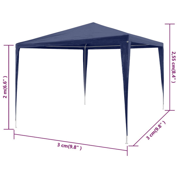 Blaues Partyzelt Grina 3x3 m