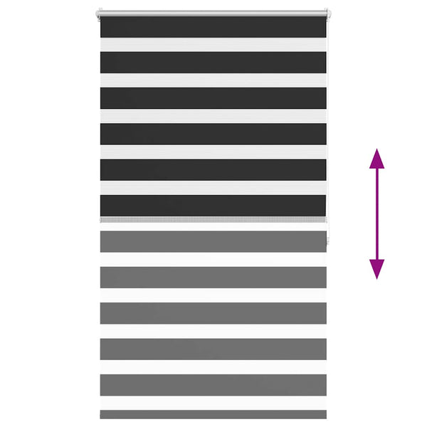 Schwarz Zebra Rollo Seusen 100x175cm
