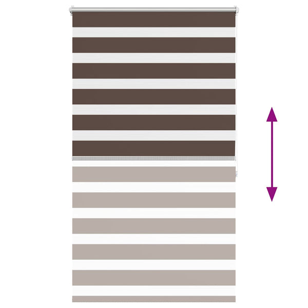 Kaffeebrauner Zebra-Rollo Seusen 100x175cm
