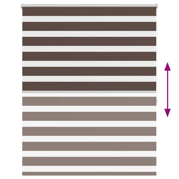 Kaffeebraunes Zebra-Rollo Seusen 140x175cm