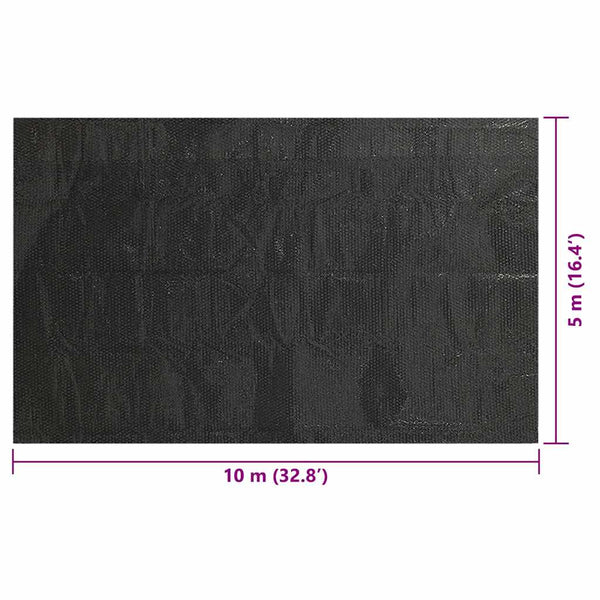Schwarze rechteckige Poolabdeckung Jamila 10x5 m (Abdeckung)