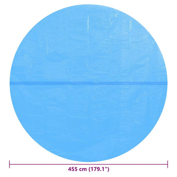 Sininen kelluva pyöreä pe uima-altaan suoja Jamila 455cm