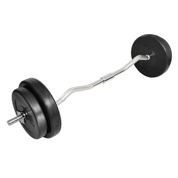 Curlstange und Gewichte 30 kg