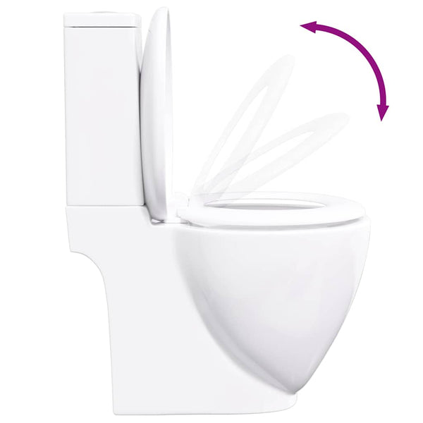 Weißes Keramik-WC runder Wasserfluss Holicov