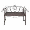 Antikbraune Gartenbank Sinela 132cm (Stahl)