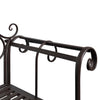 Antikbraune Gartenbank Sinela 132cm (Stahl)