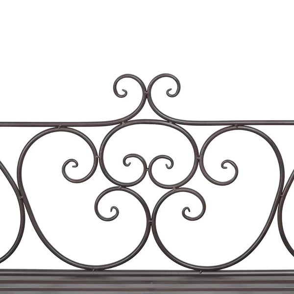 Antikbraune Gartenbank Sinela 132cm (Stahl)