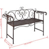 Antikbraune Gartenbank Sinela 132cm (Stahl)