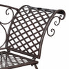 Antiikinruskea puutarhapenkki Contele 128cm (teräs)