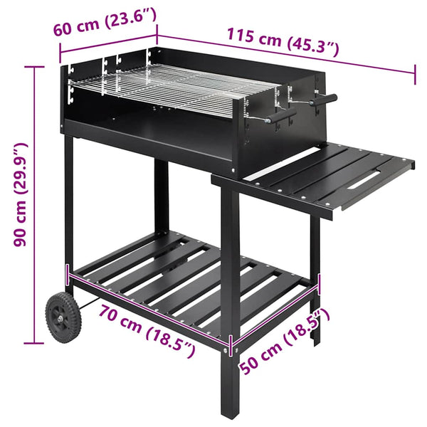 BBQ Holzkohlegrill Sadac (2 Räder)