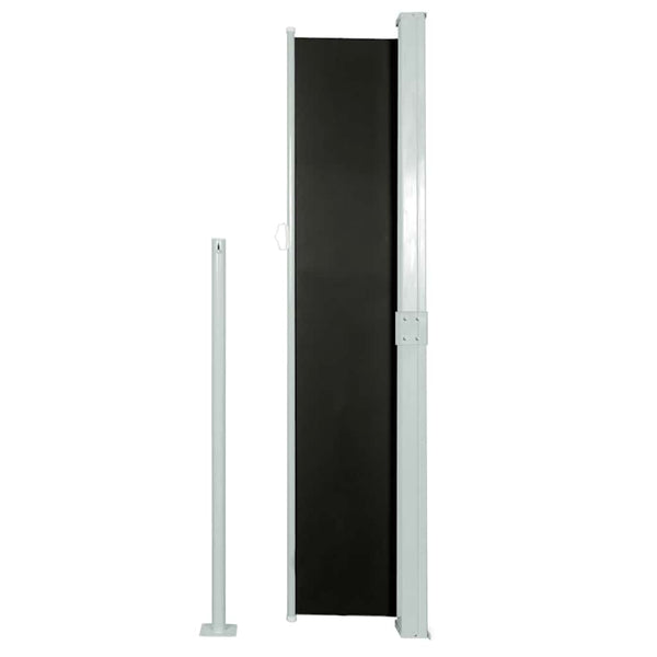 Schwarze Seitenmarkise für die Terrasse SNR 160x300cm