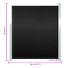 Schwarze Seitenmarkise für die Terrasse SNR 160x300cm