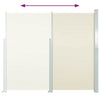 Seitenmarkise für Terrasse creme Snr 160x300cm
