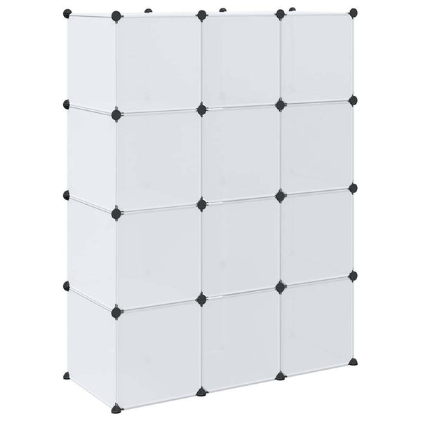 Weißer Modulschrank Cervacovici 37x115x150cm (9 Fächer)
